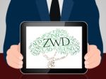 Zwd Currency Means Zimbabwe Dollars And Coinage Stock Photo