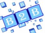 B2b Dice As Company Business 3d Rendering Stock Photo