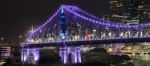 Story Bridge On New Years Eve 2016 In Brisbane Stock Photo