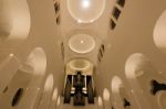 Modern Church Interior With Organ Stock Photo