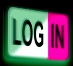 Log In Login Sign Shows Sign In Online Stock Photo