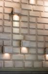 Architecture Interior White Cubes Light Wall Stock Photo