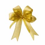 Gold Ribbon Bow Stock Photo