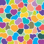 Heart Pattern Background. Colorful Heart Background.  Valentine's Day.  Wedding Day. Heart Of Holiday Stock Photo