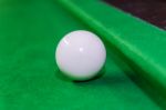 Snooker Ball On Snooker Table Stock Photo