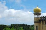 Yellow Tower Of Pena Palace In Sintra, Portugal Stock Photo