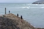 Sea Fishing At Bude Stock Photo