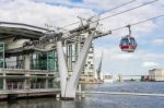 View Of The London Cable Car Over The River Thames Stock Photo