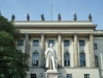 Helmholtz Statue Outside Humboldt University In Berlin Stock Photo