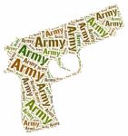 Army Word Indicates Armed Force And Armament Stock Photo