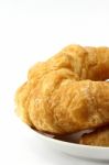 Croissant On White Background Stock Photo