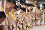 Student 11-12 Years Old, Scout Assembly, Teepangkorn Scout Camp In Samut Sakhon Thailand Stock Photo