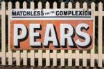 Pears Sign At Sheffield Park Station Stock Photo