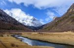 The River At Snow Mountain Stock Photo