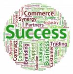 Success Word Indicates Victors Successful And Victorious Stock Photo