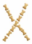 Bone Shape Dog Food Letter X Stock Photo