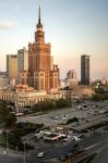 Palace Of Culture And Science In Warsaw Poland Stock Photo