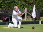 Isle Of Thorns, Sussex/uk - September 11 : Lawn Bowls Match At I Stock Photo