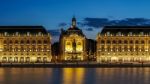 Miroir D'eau At Place De La Bourse In Bordeaux Stock Photo