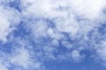 Closeup White Cloud On Blue Sky In The Afternoon Stock Photo