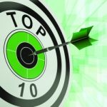 Top Ten Target Shows Successful Ranking Award Stock Photo