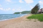 Tropical Beach With Small Resort House Stock Photo