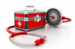 Modern First Aid Kit Stock Photo