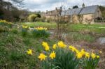 Scenic View Of Upper Slaughter Village Stock Photo