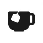 Cup With Tea Bag Symbol Icon  Illustration On White Stock Photo