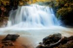 Huay Mae Kamin Waterfall Of Thailand Stock Photo