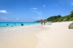 Tourist On The Beach At Koh Miang In Mu Koh Similan, Thailand Stock Photo