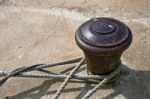 Rusty Bollard Stock Photo