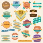 Set Of Retro Vintage Badges And Labels Stock Photo