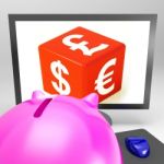 Currency Dice Shows Foreign Exchange And Travel Stock Photo