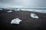 View Of Jokulsarlon Beach Stock Photo