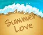 Summer Love Means Tropical Beaches And Passion Stock Photo