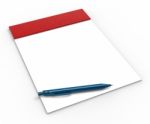 Blank Notepad With Copyspace Shows Empty White Note Book Stock Photo