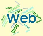 Web Word Represents Website Text And Online Stock Photo