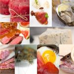 High Protein Food Collection Collage Stock Photo