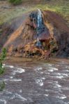 Chocolate Pot Yellowstone Stock Photo