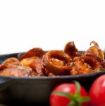 Fresh Seafoos Stew On An Iron Skillet Stock Photo