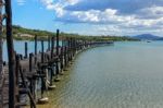 The Jetty At Hotel Cala Di Volpe Sardinia Stock Photo