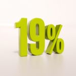 Percentage Sign, 19 Percent Stock Photo