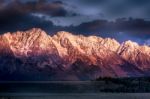 Sunrise At The Grand Tetons Stock Photo