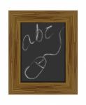 Chalkboard Abc Mouse Stock Photo