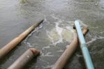 Waste Water Flow From Water Pipe Stock Photo