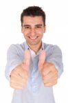 Man Showing Thumbs Up Stock Photo