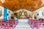 Interior Of The Town Square Church In Pedasi, Panama Stock Photo