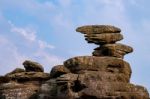 Scenic View Of Brimham Rocks In Yorkshire Dales National Park Stock Photo