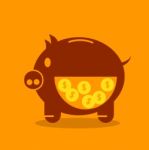 Bank Pig Stock Photo